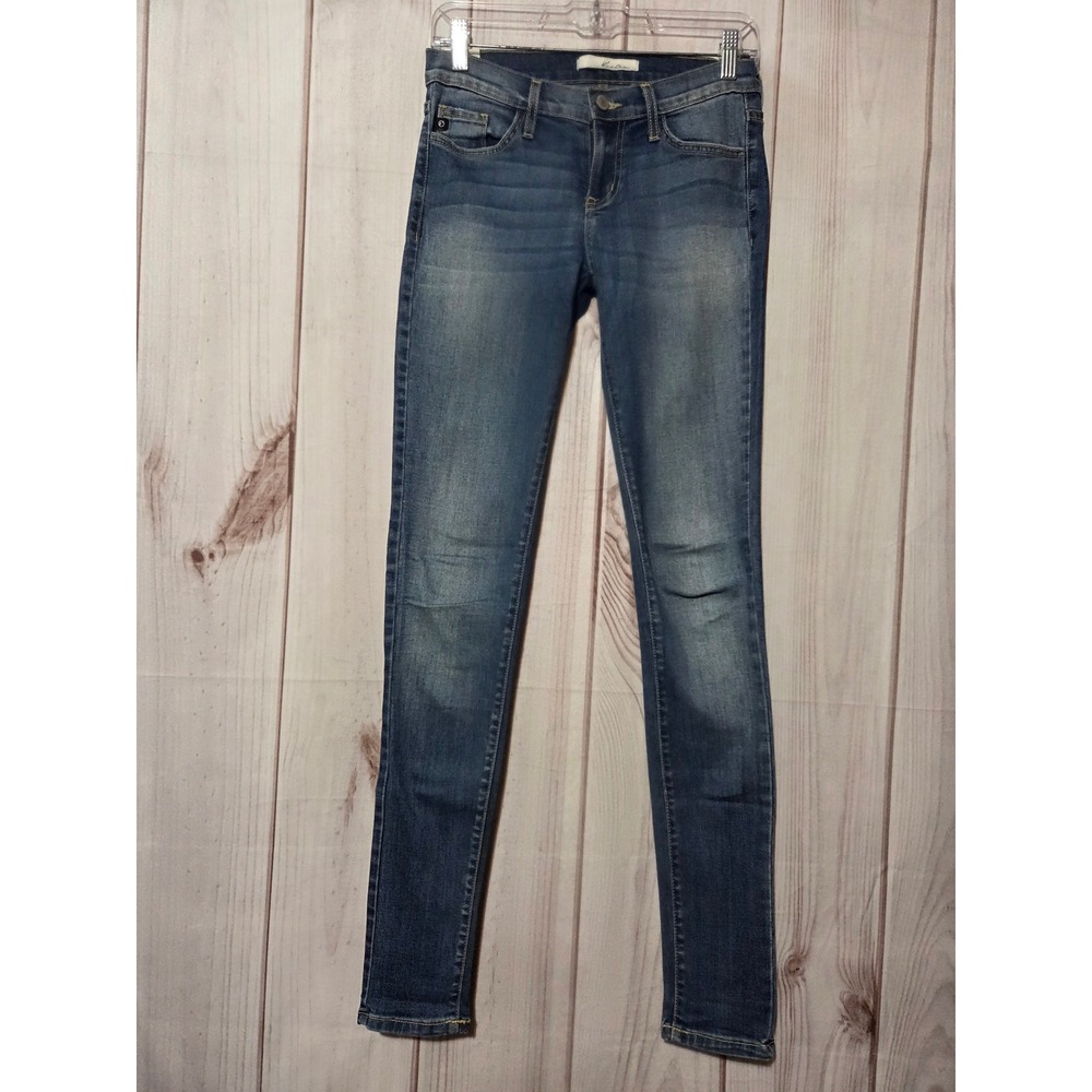 KanCan Women Blue Skinny Jeans Medium Wash Mid Rise BK1089L‎ Size 25